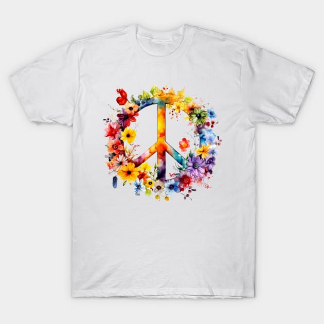 Peace T-Shirt by RosaliArt